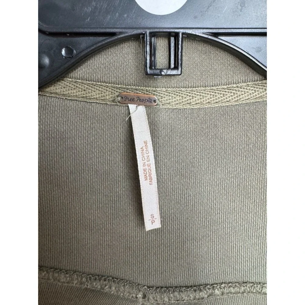 Free People Women's Dirty Olive Green Oversized Slouchy Ruby Jacket Size Small